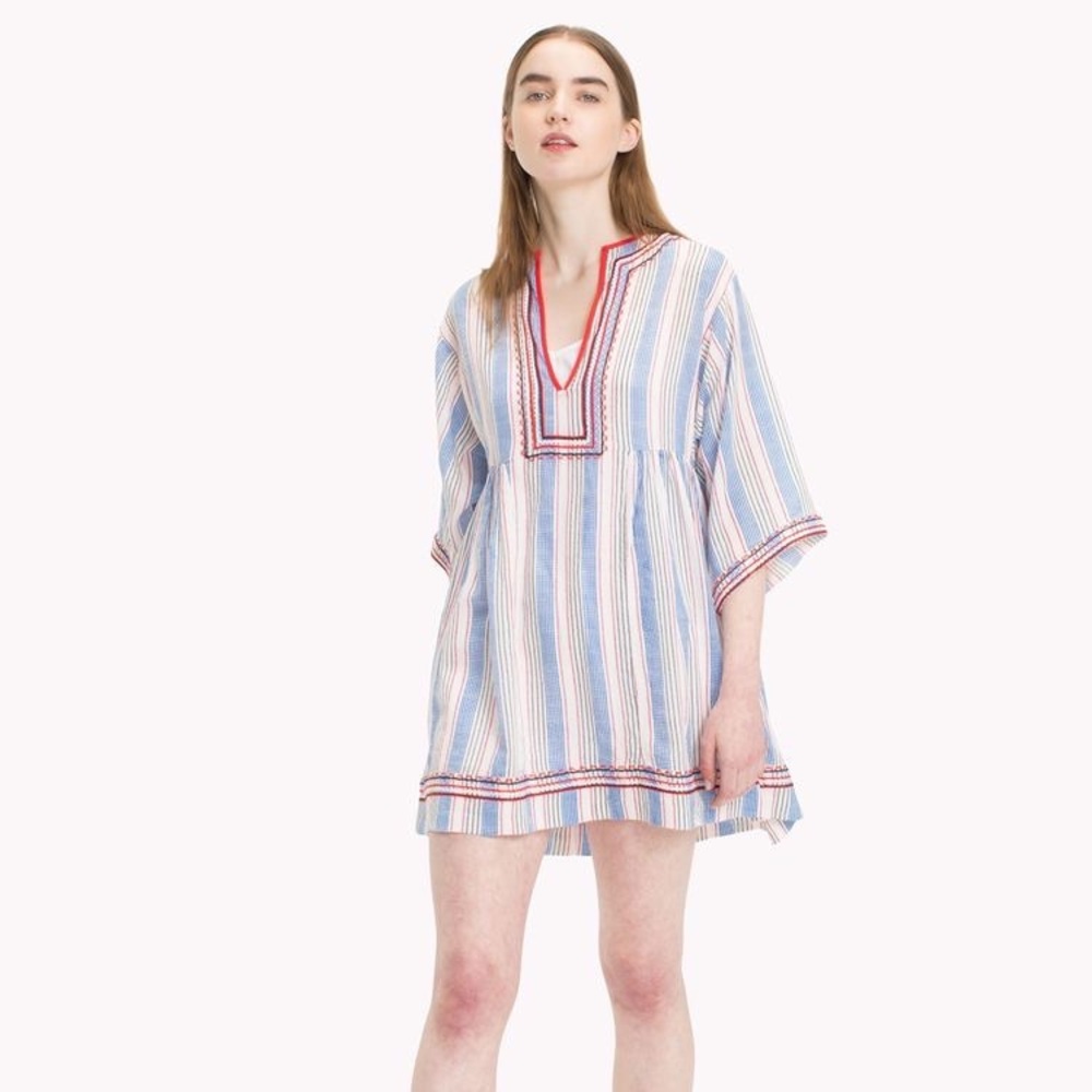 Tommy Hilfiger Brand New Kaftan Style Dress in S/ Premium Cotton - Picture 1 of 10